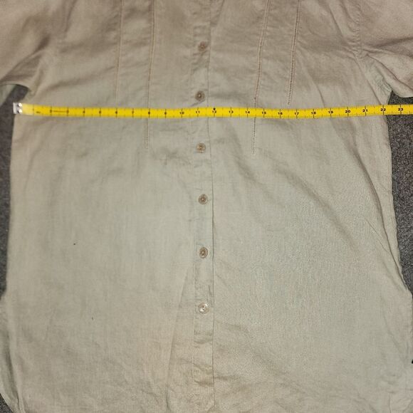 Vintage Counterpoint womens long sleeve linen button down shirt size S tunic - Picture 10 of 12